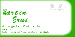 martin erni business card